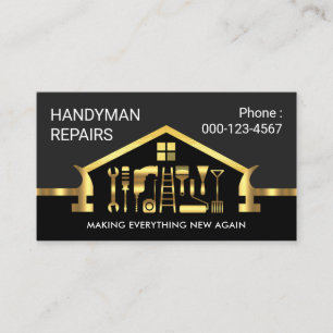 Carte De Visite Outils de bricolage de toiture marteau Fix-It