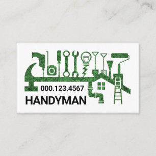 Carte De Visite Outils de bricolage pour homme à tout faire en feu