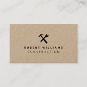 Carte De Visite Outils de bricoleur de construction Code QR Kraft  (Devant)
