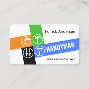 Carte De Visite Outils de bricoleur en couches entrecroisées