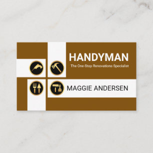 Carte De Visite Outils de bricoleur Entrecroisés