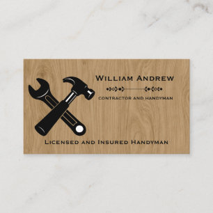 Carte de visite Outils de bricoleur moderne