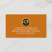 Carte De Visite Outils de bricoleur sur bordure marron (Dos)