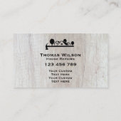 Carte De Visite Outils de charpentier à main de construction moder (Dos)