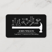 Carte De Visite Outils de charpentier constructeur professionnel m (Devant)