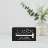 Carte De Visite Outils de charpentier constructeur professionnel m (Debout devant)