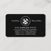 Carte De Visite Outils de charpentier constructeur professionnel m (Dos)