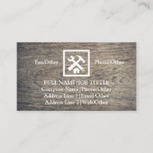 Carte De Visite Outils de charpentier constructeur professionnel m (Devant)