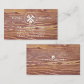 Carte De Visite Outils de charpentier constructeur professionnel m (Devant / Derrière)