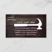 Carte De Visite Outils de charpentier constructeur professionnel m (Devant)