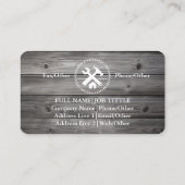Carte De Visite Outils de charpentier constructeur professionnel m (Dos)