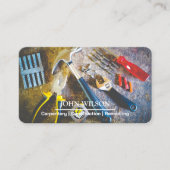 Carte De Visite Outils de charpentier constructeur professionnel m (Devant)