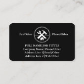 Carte De Visite Outils de charpentier constructeur professionnel m (Dos)