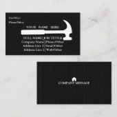 Carte De Visite Outils de charpentier constructeur professionnel m (Devant / Derrière)