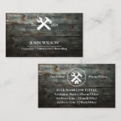 Carte De Visite Outils de charpentier constructeur professionnel m (Devant / Derrière)