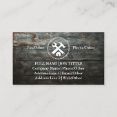Carte De Visite Outils de charpentier constructeur professionnel m (Dos)