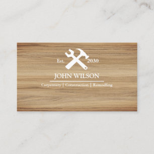 Carte De Visite Outils de charpentier constructeur professionnel m