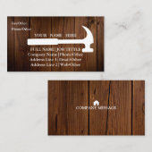 Carte De Visite Outils de charpentier constructeur professionnel m (Devant / Derrière)