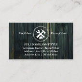 Carte De Visite Outils de charpentier constructeur professionnel m (Devant)