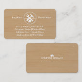 Carte De Visite Outils de charpentier constructeur professionnel m (Devant / Derrière)