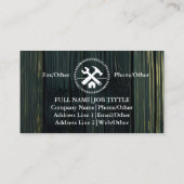 Carte De Visite Outils de charpentier constructeur professionnel m (Dos)