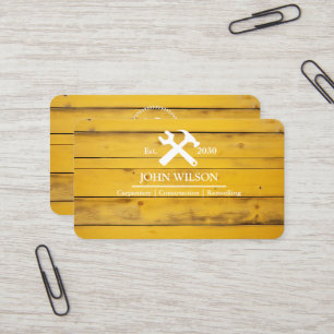 Carte De Visite Outils de charpentier constructeur professionnel m