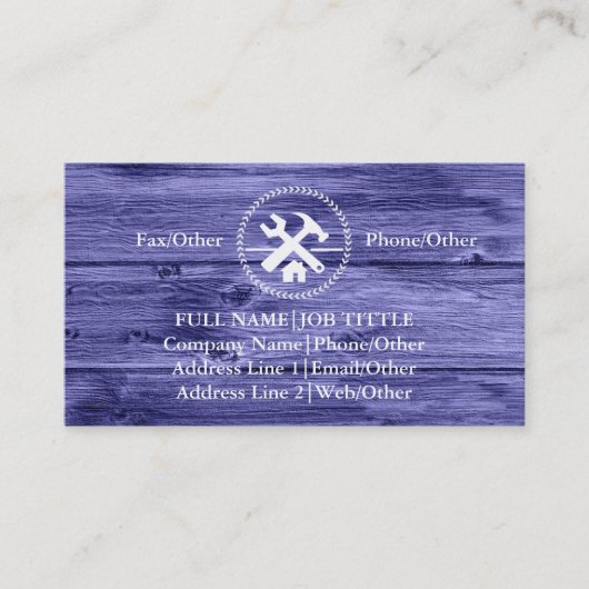 Carte De Visite Outils de charpentier constructeur professionnel M (Devant)