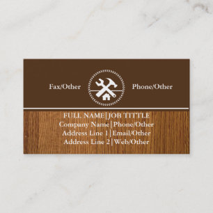 Carte De Visite Outils de charpentier constructeur professionnel m