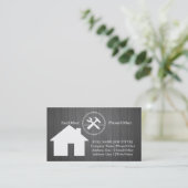 Carte De Visite Outils de charpentier constructeur professionnel m (Debout devant)