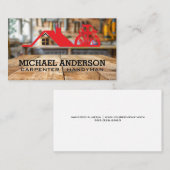 Carte De Visite Outils de charpentier dans la boutique de travail (Devant / Derrière)