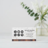 Carte De Visite Outils de charpentier de construction (Debout devant)