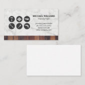 Carte De Visite Outils de charpentier de construction (Devant / Derrière)