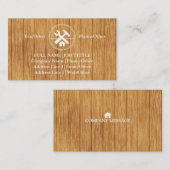 Carte De Visite Outils de charpentier de construction professionne (Devant / Derrière)