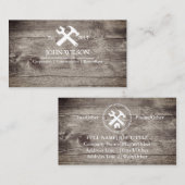 Carte De Visite Outils de charpentier de construction professionne (Devant / Derrière)