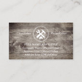 Carte De Visite Outils de charpentier de construction professionne (Dos)
