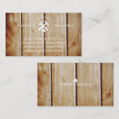 Carte De Visite Outils de charpentier de construction professionne (Devant / Derrière)