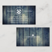 Carte De Visite Outils de charpentier de construction professionne (Devant / Derrière)