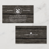 Carte De Visite Outils de charpentier de construction professionne (Devant / Derrière)