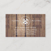 Carte De Visite Outils de charpentier de construction professionne (Devant)