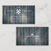 Carte De Visite Outils de charpentier de construction professionne (Devant / Derrière)