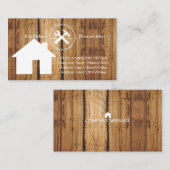 Carte De Visite Outils de charpentier de construction professionne (Devant / Derrière)