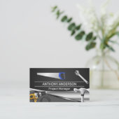 Carte De Visite Outils de charpentier | Entrepreneur général (Debout devant)