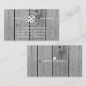 Carte De Visite Outils de charpentier pour constructeur profession (Devant / Derrière)