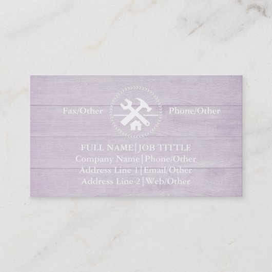 Carte De Visite Outils de charpentier pour constructeurs professio (Devant)