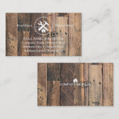 Carte De Visite Outils de charpentier pour les constructeurs profe (Devant / Derrière)