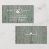 Carte De Visite Outils de charpentier pour les constructeurs profe (Devant / Derrière)