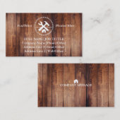 Carte De Visite Outils de charpentier pour les constructeurs profe (Devant / Derrière)