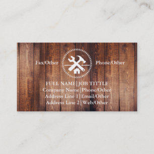 Carte De Visite Outils de charpentier pour les constructeurs profe