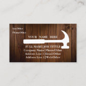 Carte De Visite Outils de charpentier pour les constructeurs profe (Devant)