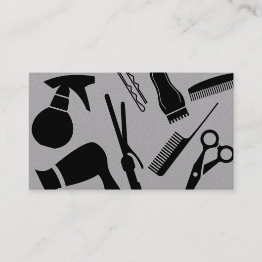 Carte De Visite Outils de coiffeur (Devant)
